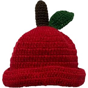 Crochet Apple Beanies Knits Hat Handmade Cute Women Lady Cosplay Cap in Saudi Arabia