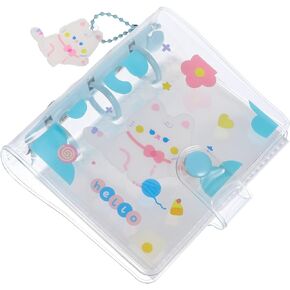 Pvc 3-ring Photocard Album Binder, Small Handmade Photo Scrapbook with Cartoon Cat Design, Portable Picture Holder and Sticker Storage Book for Collecting Greeting Cards in Kuwait