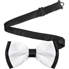 Bow Ties for Men Pre Tied Mens Bow Tie Tuxedo Bowtie for Men Quality Adjustable Bowties Black and White Bows Tie for Party Casual Wedding in Saudi Arabia