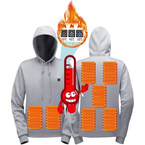 Unisex Heated Hoodie for Men Women Heated Sweatshirt Warm USB Electric Outdoor Winter Puffer Jacket with No Battery in Saudi Arabia