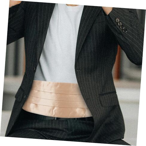 SUPVOX Men’s Adjustable Light Gold Waistband for Tuxedo, Formal Suit Accessory for Prom, Wedding, and Evening Events in Kuwait