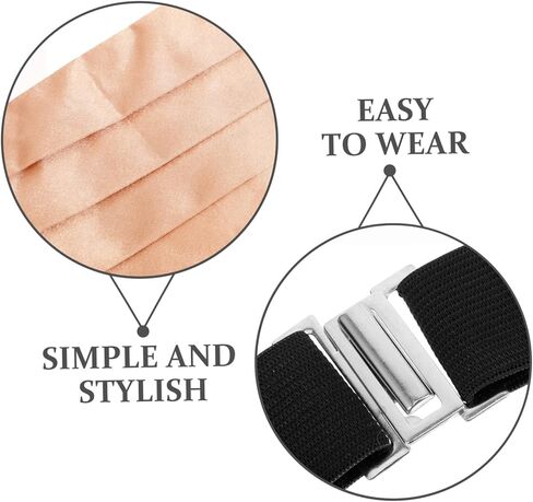 NOLITOY Men Adjustable Light Gold Formal Waistband for Suit Groom Wedding Party Accessory in Kuwait
