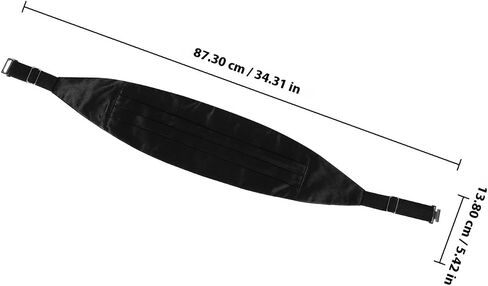 Black Satin Cummerbund Adjustable Tuxedo Waistband Men’s Formal Wedding Accessories Pocket Square Set in Kuwait