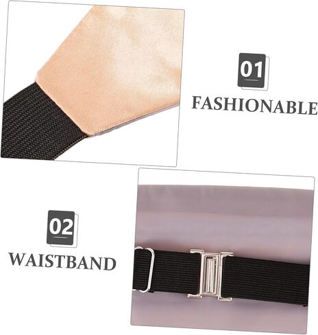 Ciieeo Men’s Light Gold Adjustable Cummerbund Tuxedo Waistband Formal Suit Accessory for Weddings Proms and Party Use in Kuwait