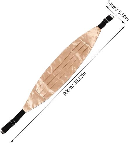 Hemoton Men’s Adjustable Waistband for Suit Light Gold Formal Waistband Wedding Party Accessory Tuxedo Dress Belt in Kuwait