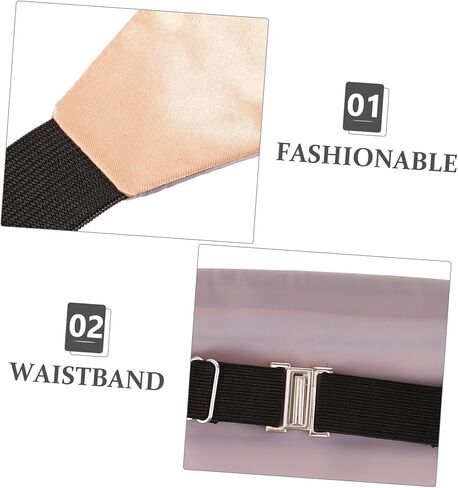 Hemoton Men’s Adjustable Waistband for Suit Light Gold Formal Waistband Wedding Party Accessory Tuxedo Dress Belt in Kuwait