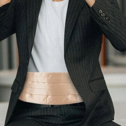 Hemoton Men’s Adjustable Waistband for Suit Light Gold Formal Waistband Wedding Party Accessory Tuxedo Dress Belt in Kuwait