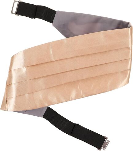 Men’s Light Gold Color Waistband for Suit, Formal Waistband Accessory, Satin Fabric, Suitable for Weddings, Proms, and Party Events in Kuwait