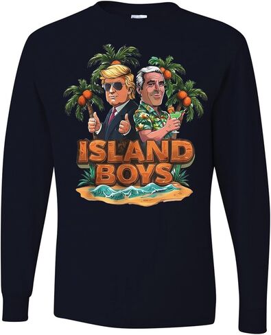Island Boys Release Epstein Files Funny Mens Long Sleeves in Kuwait
