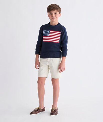 رقبة دائرية للأولاد من Vineyard Vines ذات العلم الأمريكي (طفل صغير/طفل صغير/طفل كبير) in Kuwait