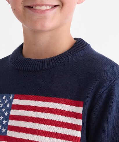 رقبة دائرية للأولاد من Vineyard Vines ذات العلم الأمريكي (طفل صغير/طفل صغير/طفل كبير) in Kuwait