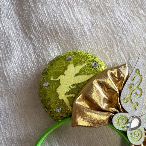 Green Sequin Bow Fairy Mouse Ears Headband for Women in Kuwait