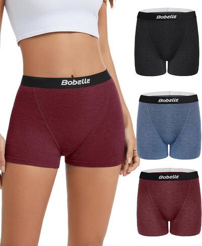 Merino Wool Underwear Women, Womens Boy Shorts Breathable Boxer Briefs, Moisture Wicking Panties Multipack in Kuwait