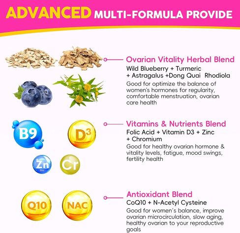 Liposomal Myo-Inositol & D-Chiro Inositol Powder | 180 Days Supply | 40:1 Ideal Ratio Inositol Supplement for Women, Probiotics & Herbs | Hormone Balance & Harmony, Fertility, Ovarian Health & Cycle in Kuwait