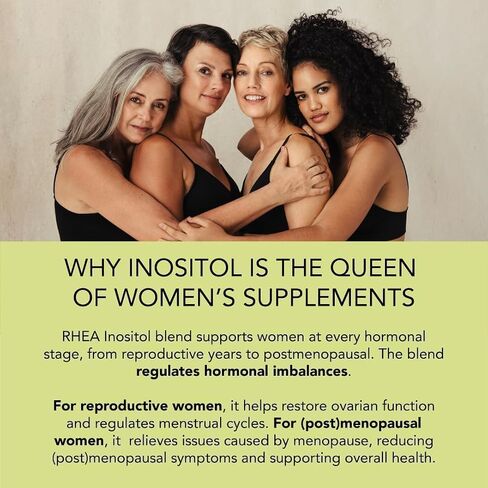 RHEASILVIA Rhea Myo-Inositol & D-Chiro Inositol Supplement for Women | 40:1 Ratio with Myoinositol, Folate & Magnesium | Hormone & Metabolic Support | 30 Servings in Kuwait