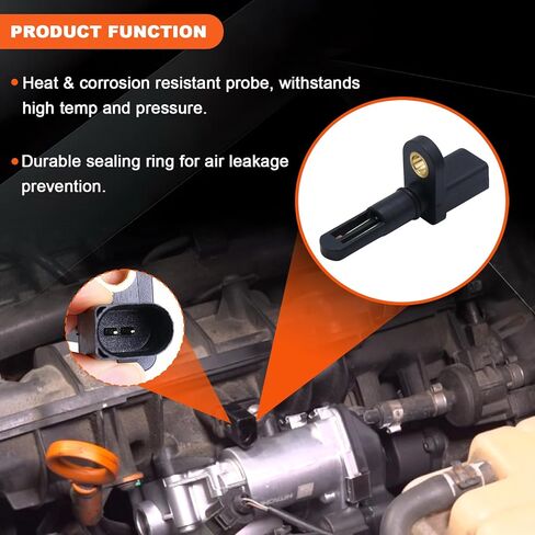 06B905379A Intake Air Temperature Sensor Compatible with Audi A3 A4 A5 A6 Q5 TT for VW Beetle Jetta CC Eos Golf GTI Tiguan Passat, Replaces 06B905379 06B-905-379-A 06B-905-379-B in Saudi Arabia