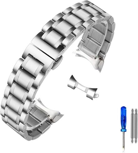 Run Ken Curved End Stainless Steel Watchband Compatible With Tissot 1853 T035 14/16/17/18/22/24mm Watch Band Women Men's Strap Bracelet in Kuwait