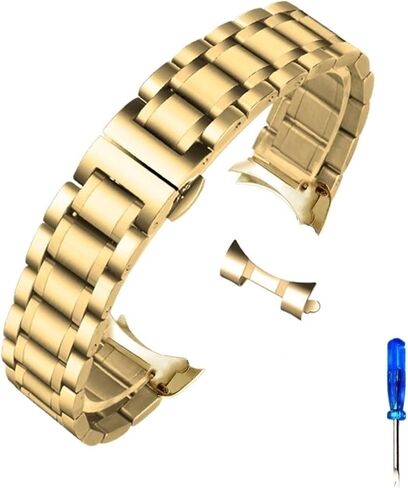 Run Ken Curved End Stainless Steel Watchband Compatible With Tissot 1853 T035 14/16/17/18/22/24mm Watch Band Women Men's Strap Bracelet in Kuwait