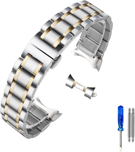 Run Ken Curved End Stainless Steel Watchband Compatible With Tissot 1853 T035 14/16/17/18/22/24mm Watch Band Women Men's Strap Bracelet in Kuwait