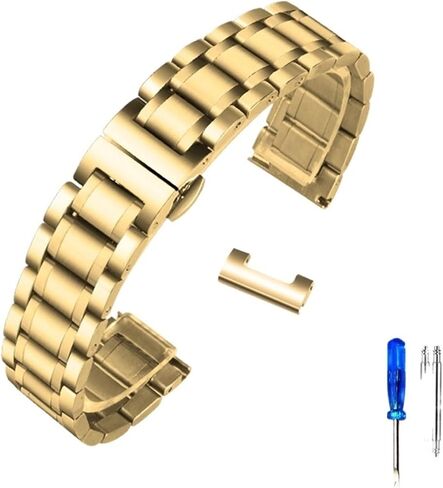 Run Ken Curved End Stainless Steel Watchband Compatible With Tissot 1853 T035 14/16/17/18/22/24mm Watch Band Women Men's Strap Bracelet in Kuwait