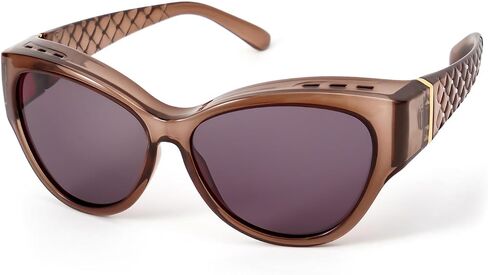 Meeloog Women Polarized Sunglasses Covers for Glasses, Wrap Around Cat Eye Sun Glasses Fit Go Over Shades for Driving MST6409 in Saudi Arabia