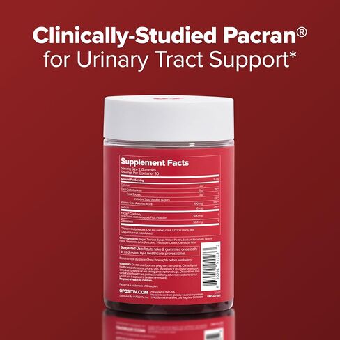 O Positiv URO Urinary Tract Gummy Vitamins – Promotes Urinary Tract Health and Comfort & Supports Normal Urinary Frequence – Clinically-Studied PacranⓇ Complete Cranberry – 30 Servings in Saudi Arabia