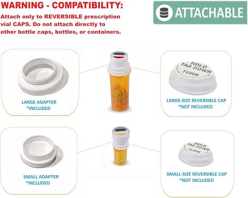 Portable Medication Reminder System with Two Timer Caps – Compact Organizer for Pills, Vitamins & Supplements for Travel or Home Use. in Saudi Arabia