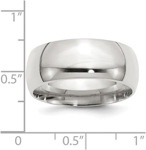 Solid 925 Sterling Silver 9mm Comfort Fit Men's Plain Classic Wedding Band Ring in Kuwait