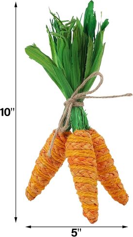 DR.DUDU Easter Decorations 12 Pcs Carrot Ornament, Sisal Jute Fabric Artificial Decor for Spring Crafts, Fireplace, Home, Kitchen Party Supplies in Saudi Arabia
