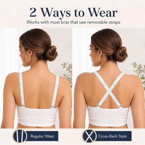 East Fantasy 6 Pairs Bra Strap Replacement Elastic Adjustable Removable in Saudi Arabia