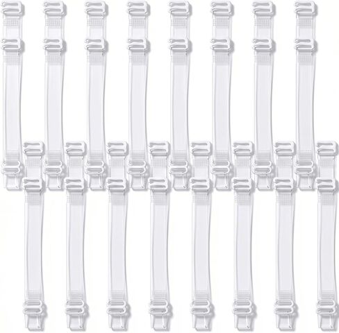 8 Pair Clear Bra Straps for Women, Adjustable Transparent Bra Straps for Dress, Soft Replacement Invisible Non-slip Clear Adjustable Bra Straps for Women in Kuwait