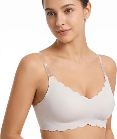 6 Pairs Clear Bra Straps, Adjustable & Non-Slip Clear Straps for Bra, Invisible for Wedding Dress & Strapless Bras in Saudi Arabia
