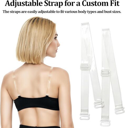 Clear Bra Straps,Invisible Non-Slip Adjustable Bra Straps for Strapless Bra,Invisible Bra Straps Replacement in Kuwait