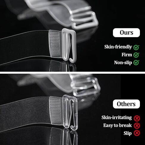 Clear Bra Straps,Invisible Non-Slip Adjustable Bra Straps for Strapless Bra,Invisible Bra Straps Replacement in Kuwait