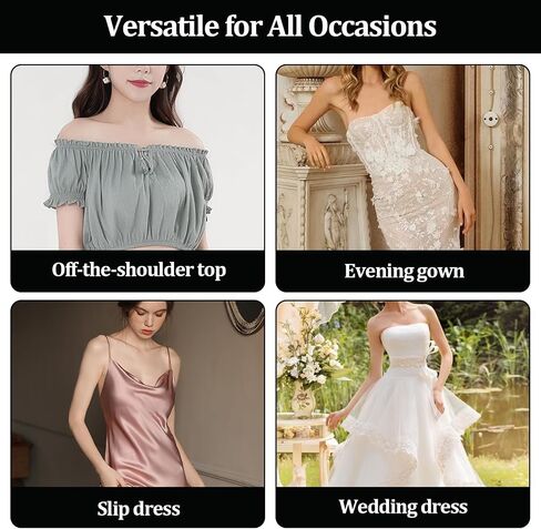 Clear Bra Straps,Invisible Non-Slip Adjustable Bra Straps for Strapless Bra,Invisible Bra Straps Replacement in Kuwait