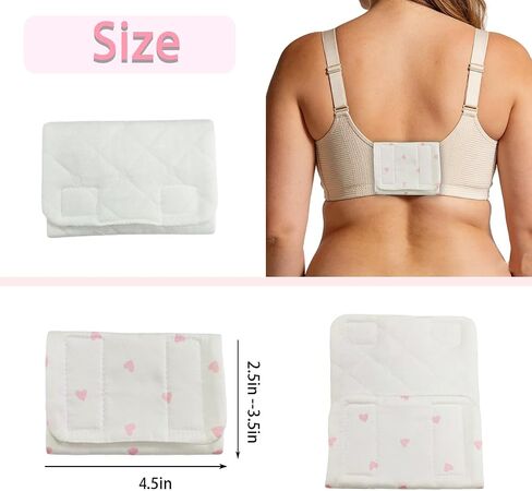 2Pack Cotton Bra Hook Covers Bra strap cushion Soft Back Strap Pads Stop Bras Chafing & Hooks Irritation (LOVE) in Saudi Arabia