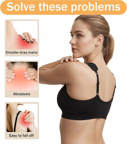 Sibba 6Pcs Bra Strap Cushions, Anti-Slip Shoulder Pads for Women, Silicone Bra Strap Holder to Prevent Slipping, Soft Shoulder Straps Pad for Underwear Daily Wear in Kuwait