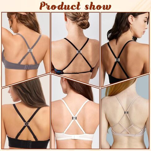 12Pcs Bra Strap Holders for Slipping, Bra Strap Clips, Bras Straps Holder Clips for Racerback Straps Holders for Slipping, Adjustable Bras Converter to Racerback (Black, Beige, White, Clear) in Kuwait