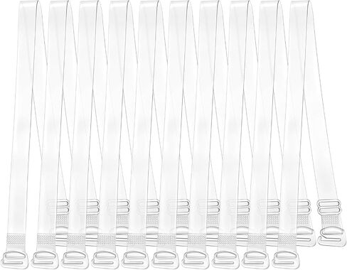 5 Pairs Clear Bra Straps for Women, Invisible Clear Bra Straps Transparent Strap Bras for Women Non-Slip Shoulder Strap for Strapless Dress Make Racerback in Kuwait