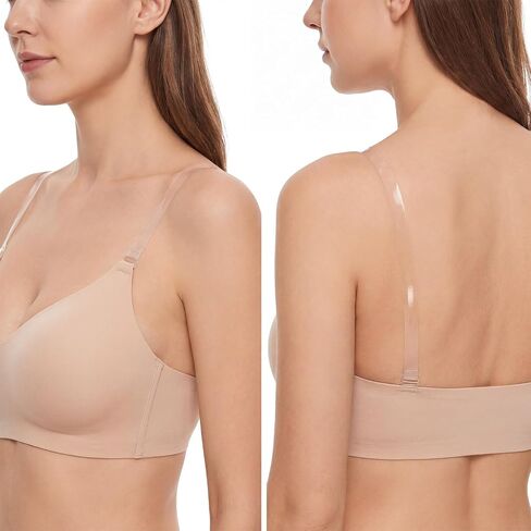 5 Pairs Clear Bra Straps for Women, Invisible Clear Bra Straps Transparent Strap Bras for Women Non-Slip Shoulder Strap for Strapless Dress Make Racerback in Kuwait