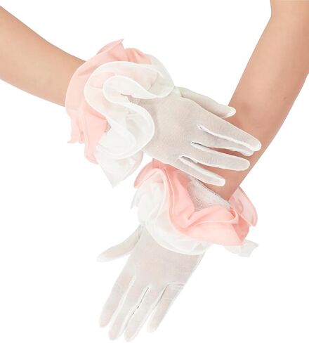 Women's Short Mesh Gloves Sheer Gloves with Floral for 1920s Costume Wedding Tea Party Fancy Dress Prom Dance in Saudi Arabia
