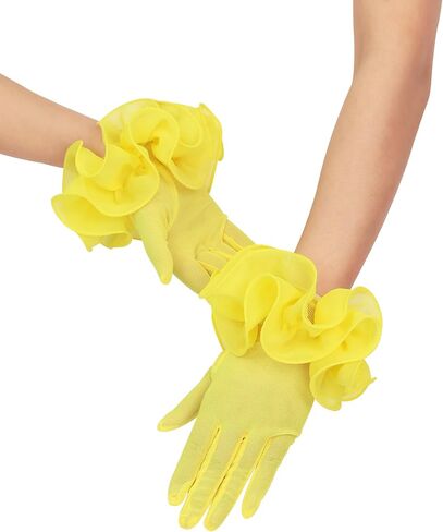 Women's Short Mesh Gloves Sheer Gloves with Floral for 1920s Costume Wedding Tea Party Fancy Dress Prom Dance in Saudi Arabia