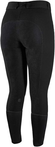 Ovation Women's Black Celebrity Slim Secret Front Zip Full Seat Slim Dry-Tex Syntec Antistatic Flexible Horse Riding Breeches, 34 Regular in Kuwait