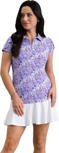 IBKUL Athleisure Wear Sun Protective UPF 50+ Icefil Cooling-Briana Tulip Sleeve Top in Kuwait