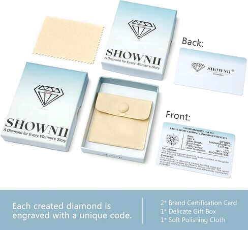 SHOWNII Diamond Earrings Certified LAB GROWN Diamond Stud Earrings for Women 0.5CT 1CT 14K White and Yellow Gold Plated S925 Sterling Silver 4-Prong Screw Back Round Cut (I-J Color, S1-VS2 Clarity). in Saudi Arabia