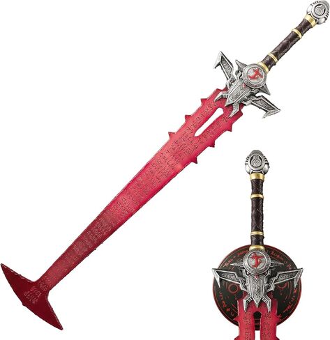Crucible Sword Metal Replica - 45 Inch Stainless Steel Cosplay Costume Prop with Wall Mount Display Plate - Game Inspired Metal Decorative Sword for Collection Room Decor in Saudi Arabia