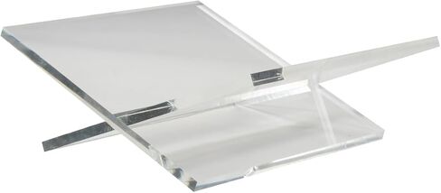 حامل عرض الكتب من Lucite Galerie - من مجموعة Alice Lane Home Collection - إضافة جميلة بشكلها الأكريليك الشفاف وتصميمها الأبعاد - قطعتان - للكتب والمجلات وكتب الطبخ والقراءة in Kuwait
