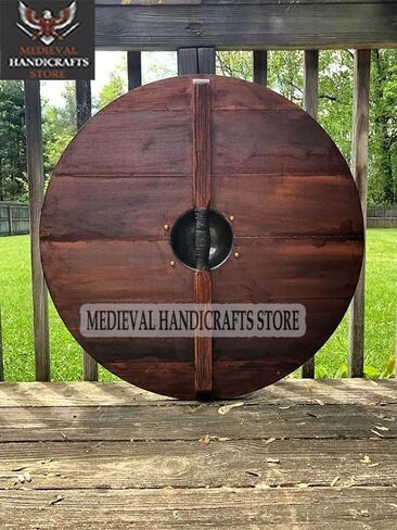 Viking Fenrir Grey Wolf Shield Authentic Fully Functional Bettleworn Battle Ready Shield, 24 Inches in Saudi Arabia