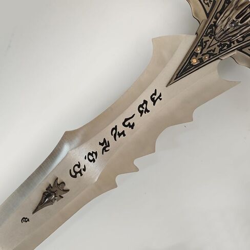 48 Inch Frostmourne Sword Replica, Metal Stainless Steel Blade Zinc Alloy Hilt, Arthas Lich King Warcraft Collectible Display Sword for Gift Decor Send Hanging Board in Saudi Arabia