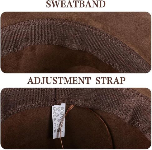 Adjustable Cowboy Hat for Men and Women Wide Brim Denim Hat Soft Comfortable Outdoor Neutral Fashion Accessory Perfect for Riding Hiking Gardening Fishing Vintage Cattlemans Hat(Brown,Size: M) in Saudi Arabia